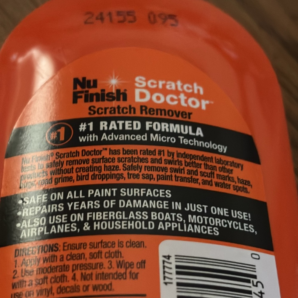 New! Nu finish scratch remover 6.6 oz - Picture 5 of 5